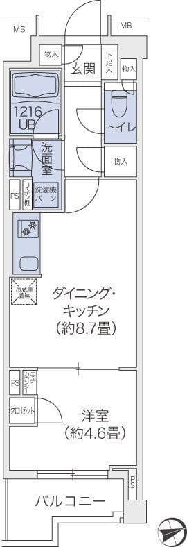 代官山BLESS鉢山 0114 間取り図