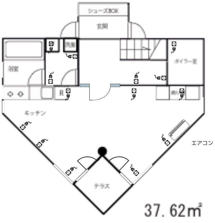 堀船1丁目貸家 24万円/なし/なし 間取り図