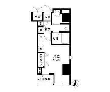 モンパレ入谷 701 間取り図