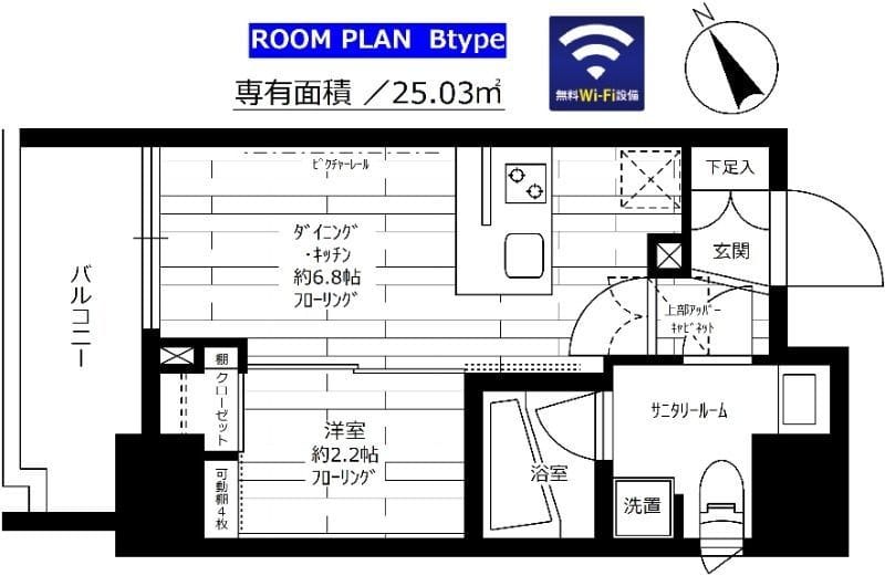 ステージファースト蔵前Ⅱアジールコート 1202 間取り図