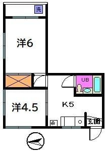 ホワイトフラッツ 201 間取り図
