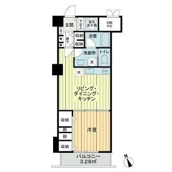 ライオンズマンション白金第3 0107 間取り図