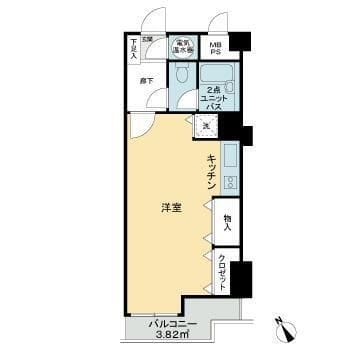 ライオンズマンション白金第3 0207 間取り図