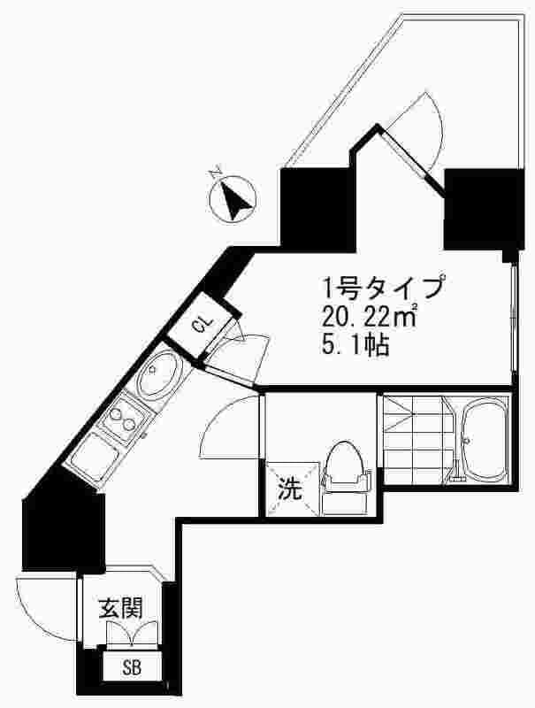 アイディ西五反田 801 間取り図