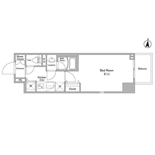 BPRレジデンス西早稲田 0406 間取り図