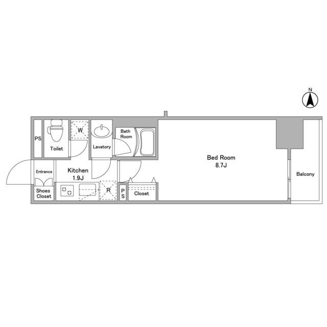 BPRレジデンス西早稲田 1302 間取り図