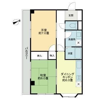 イーストリバー町屋 0101 間取り図