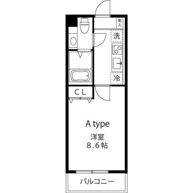 LOC'S SHINYURIGAOKA 206 間取り図