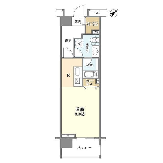 クリオ五反田 1104 間取り図