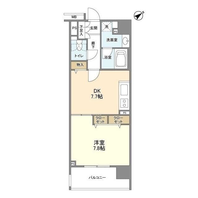 クリオ五反田 1202 間取り図