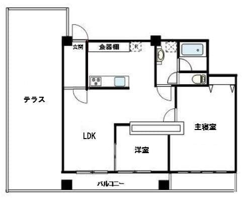 カールトンコート 501 間取り図