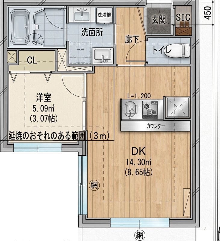 アズ南大井レジデンス 101 間取り図