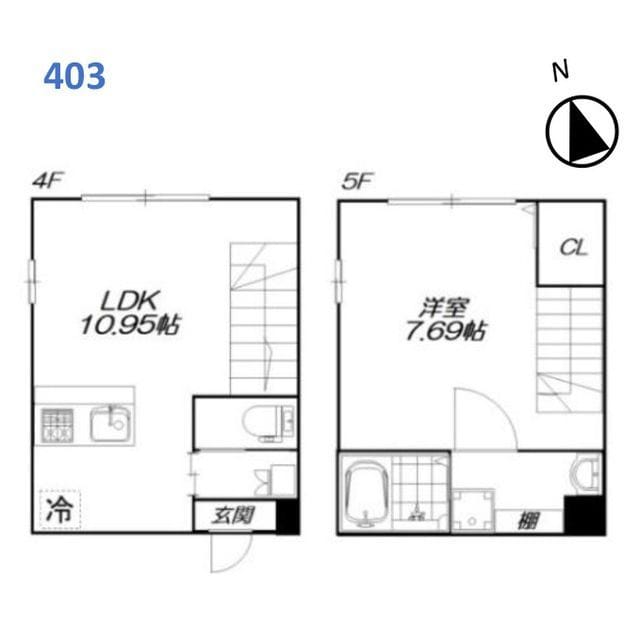 アズ南大井レジデンス 403 間取り図