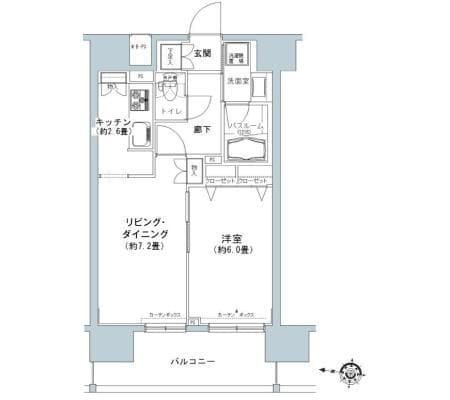 パークキューブ板橋本町 1306 間取り図