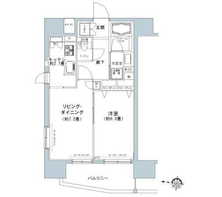 パークキューブ板橋本町 1407 間取り図