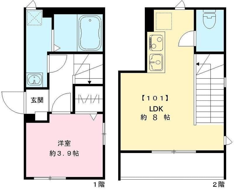 ベルフラッツ初台 101 間取り図