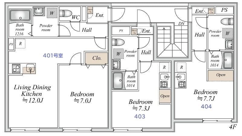 Gemini志村三丁目 403 間取り図