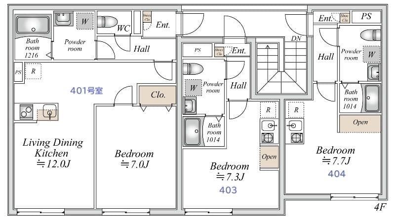 Gemini志村三丁目 404 間取り図