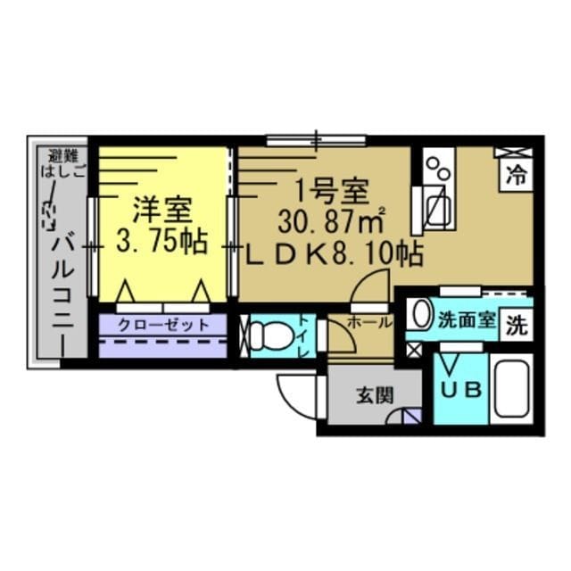 オークプレイス 101 間取り図