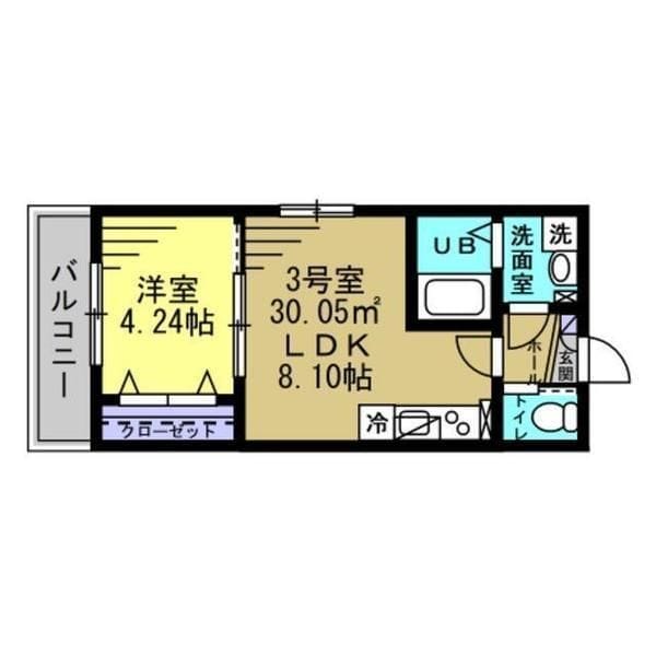 オークプレイス 303 間取り図