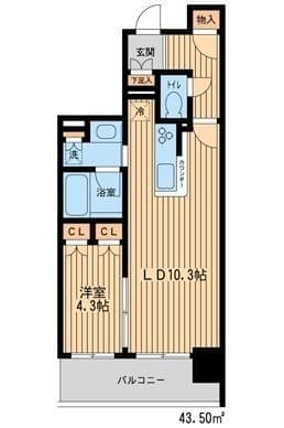 HF新横浜レジデンス 0413 間取り図