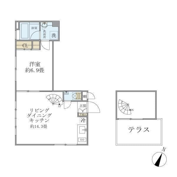 アプリーレ赤坂 507 間取り図