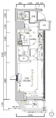 LUMEED大島 1001 間取り図