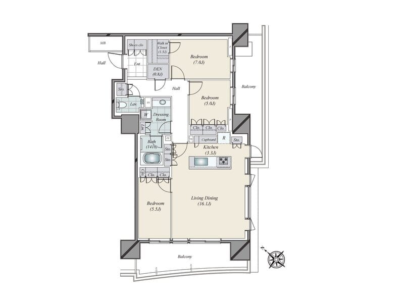 HARUMI FLAG SUN VILLAGE F棟 1603