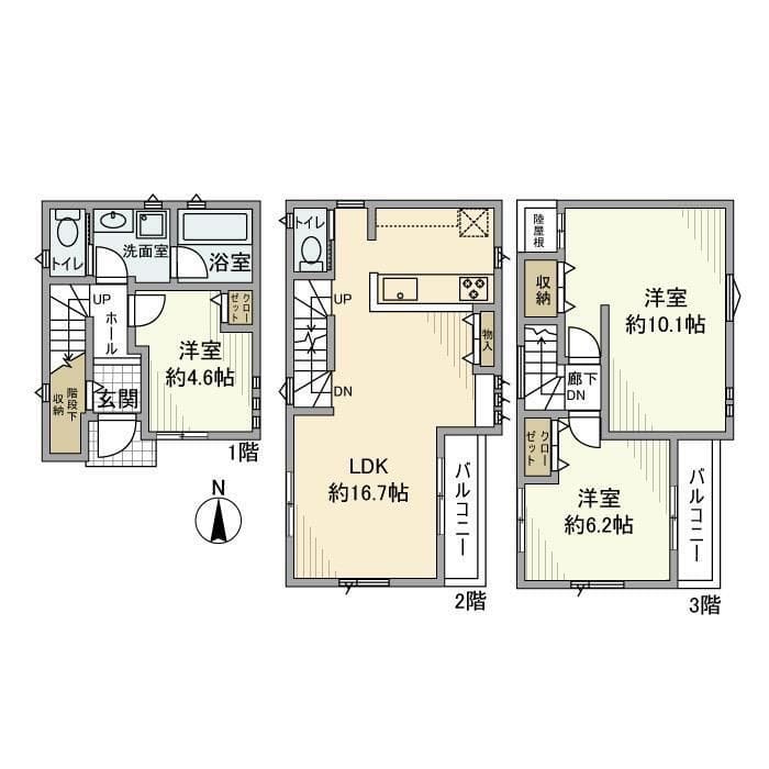 南鳩ヶ谷戸建 0 間取り図