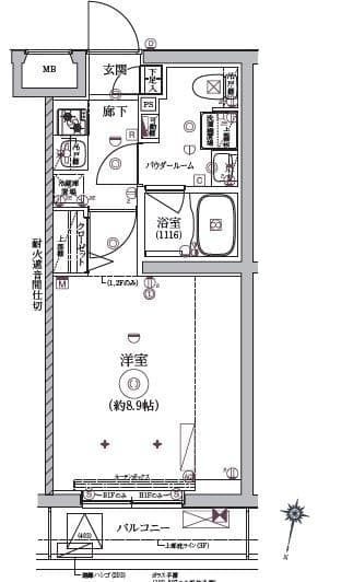 RELUXIA西馬込 101 間取り図
