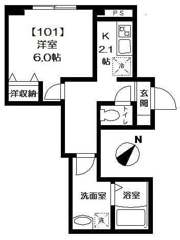 フェリシア向島 101 間取り図