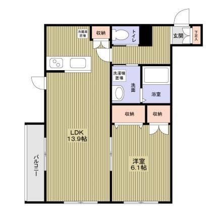 フルール滝野川 101 間取り図
