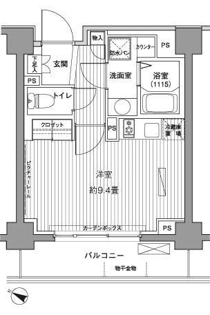 ヒューリックレジデンス茗荷谷 203 間取り図