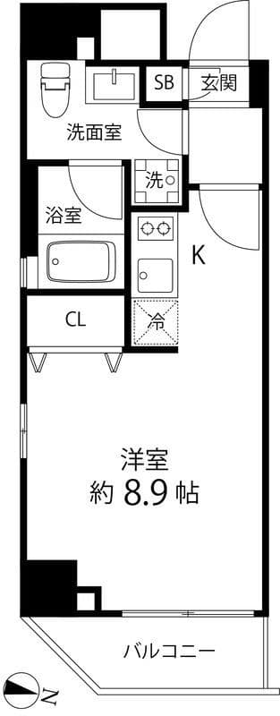 パークキューブ錦糸町 301 間取り図