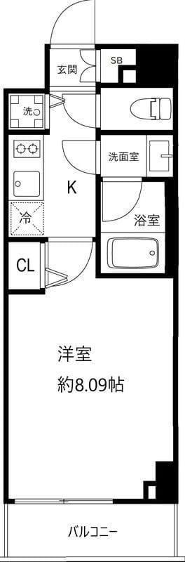 パークキューブ錦糸町 302 間取り図