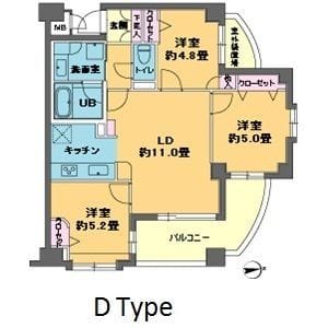 カスタリア目白 504 間取り図