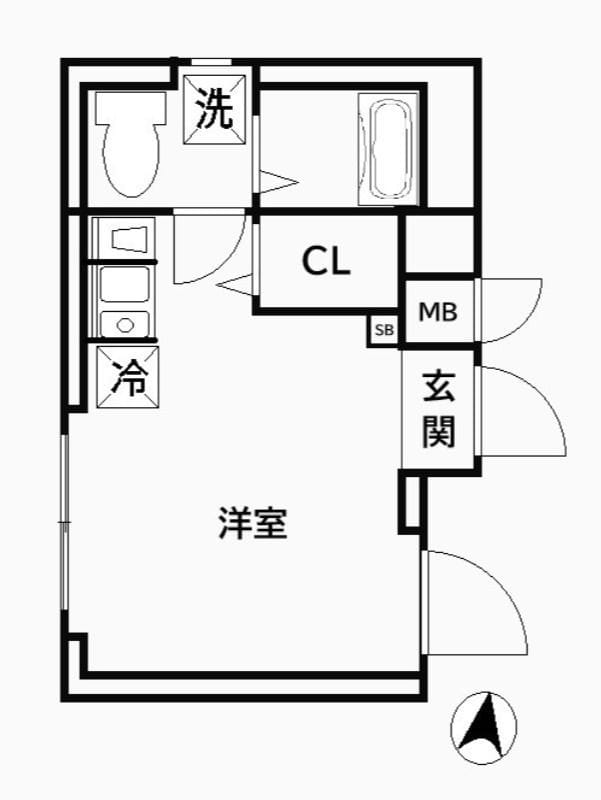 CREAL王子South 201 間取り図
