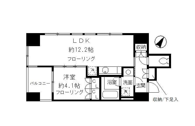 ルフィット神宮北参道(旧ニューシティアパートメンツ千駄ヶ谷Ⅱ) 1203 間取り図