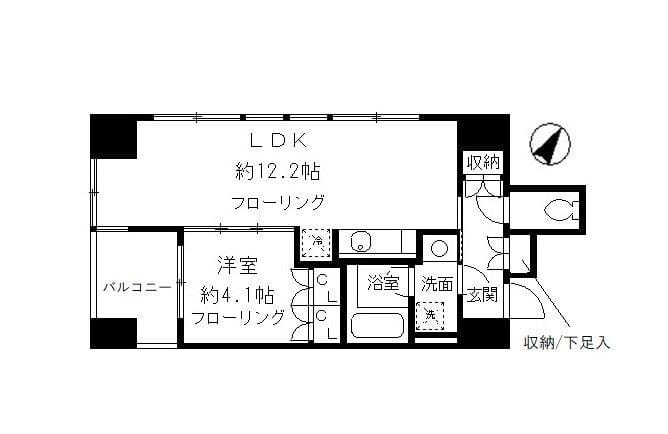 ルフィット神宮北参道(旧ニューシティアパートメンツ千駄ヶ谷Ⅱ) 203 間取り図