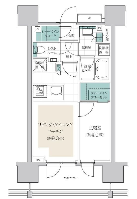 ピアース渋谷WEST 305 間取り図