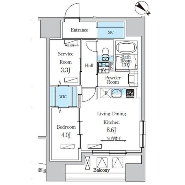 デュオフラッツ池尻大橋 0403 間取り図