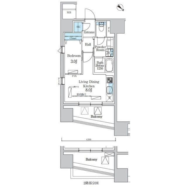 デュオフラッツ池尻大橋 0902 間取り図