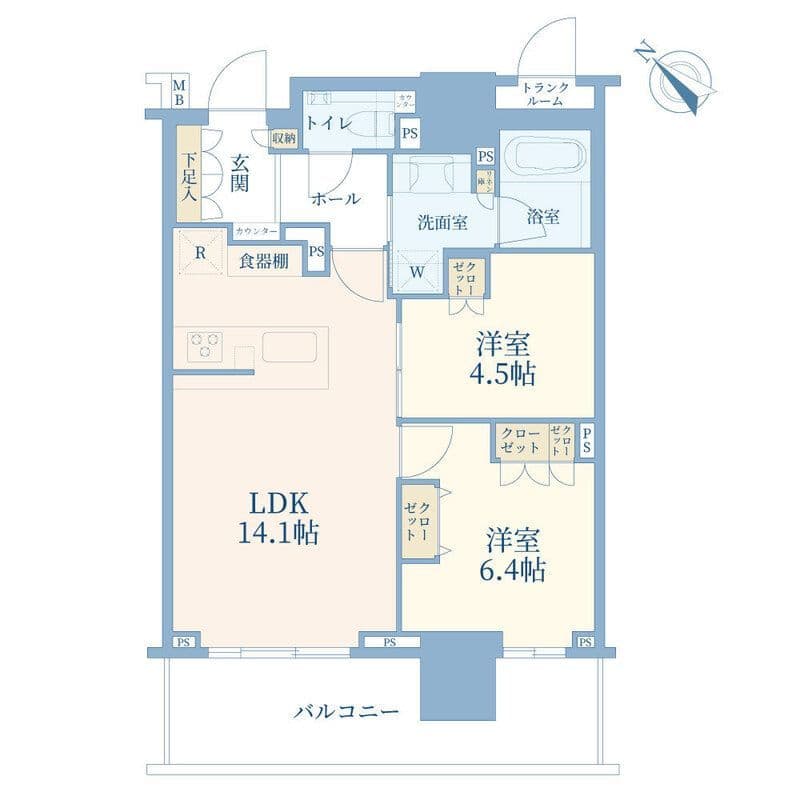 マンション清水台 301 間取り図