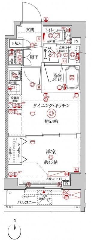 クレイシア森下ステーションサイト 102 間取り図