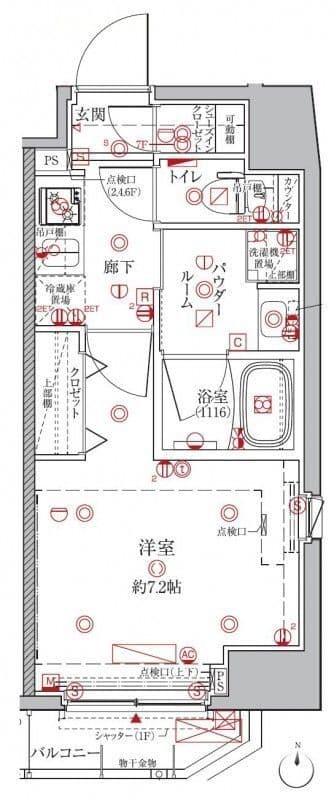 クレイシア森下ステーションサイト 204 間取り図