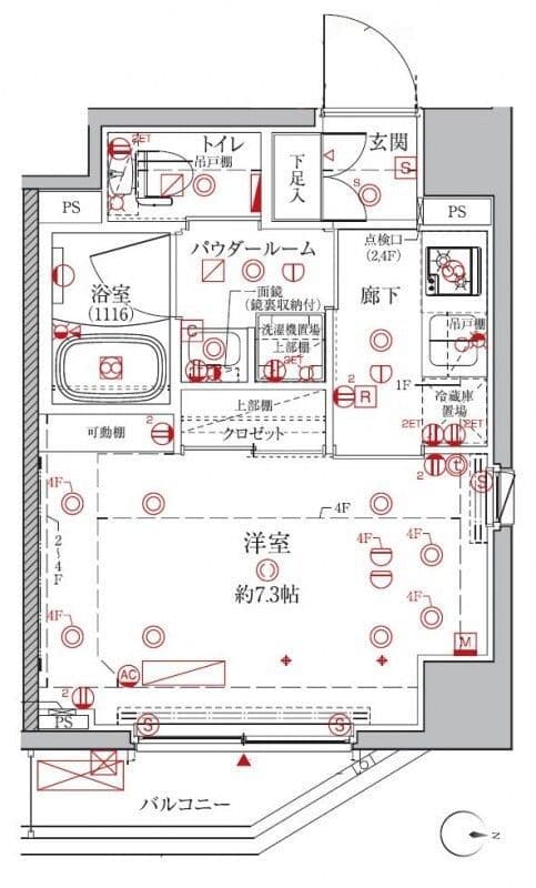 クレイシア森下ステーションサイト 208 間取り図