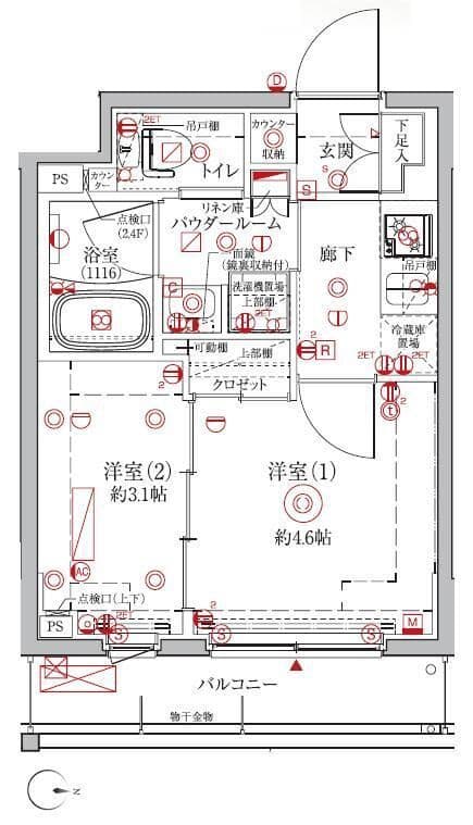 クレイシア森下ステーションサイト 306 間取り図