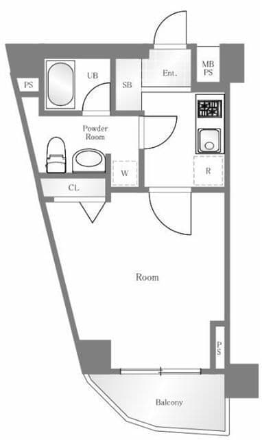 クレアシオン浅草Ⅱ 504 間取り図
