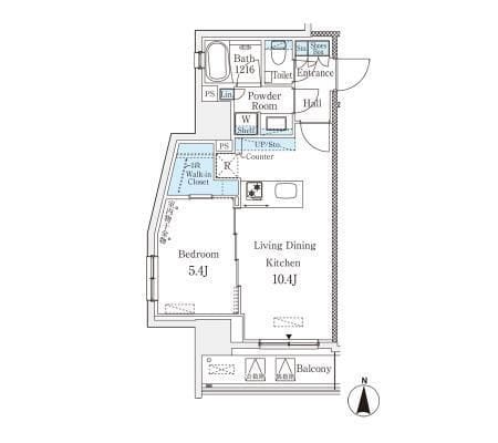 パークキューブ大井町レジデンス 1306 間取り図