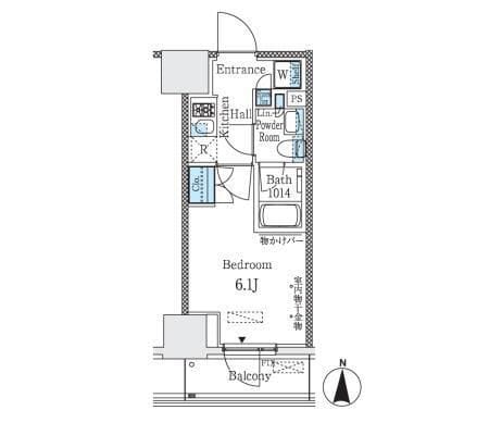 パークキューブ大井町レジデンス 302 間取り図